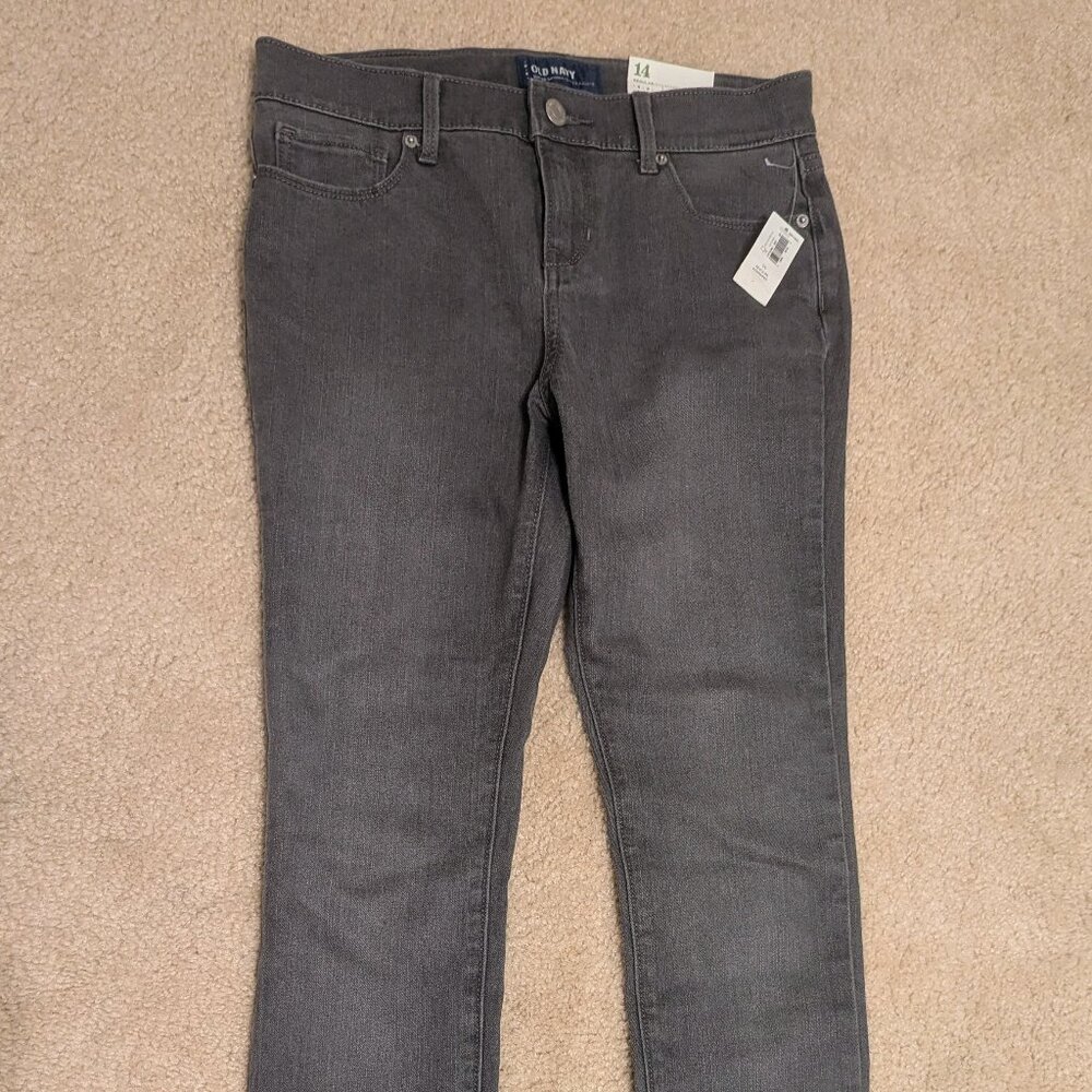 Old Navy Gray Skinny Jeans - girls size 14